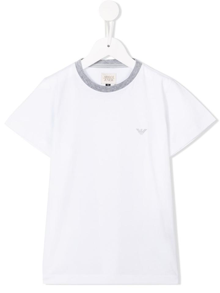 Armani Junior Logo T-shirt, Boy's, Size: 12 Yrs, White