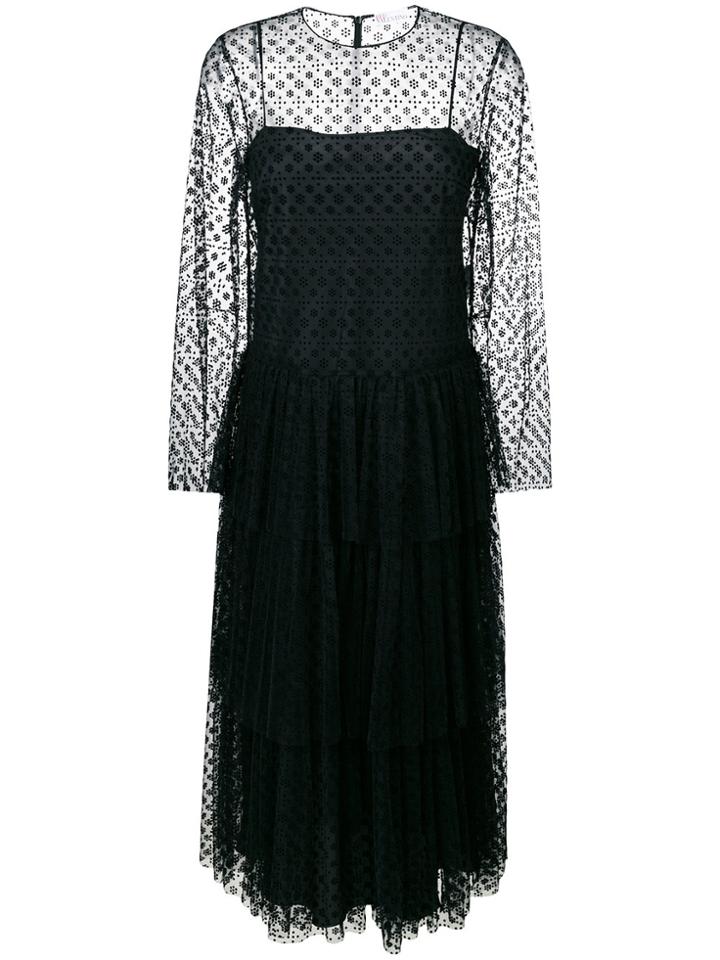 Red Valentino Tulle Layered Dress - Black