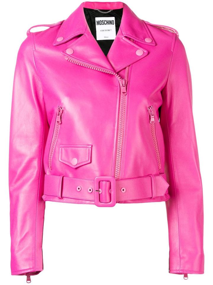 Moschino Biker Jacket - Pink