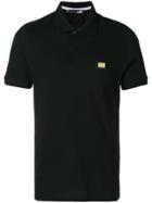Love Moschino Logo Plaque Detail Polo Shirt - Black
