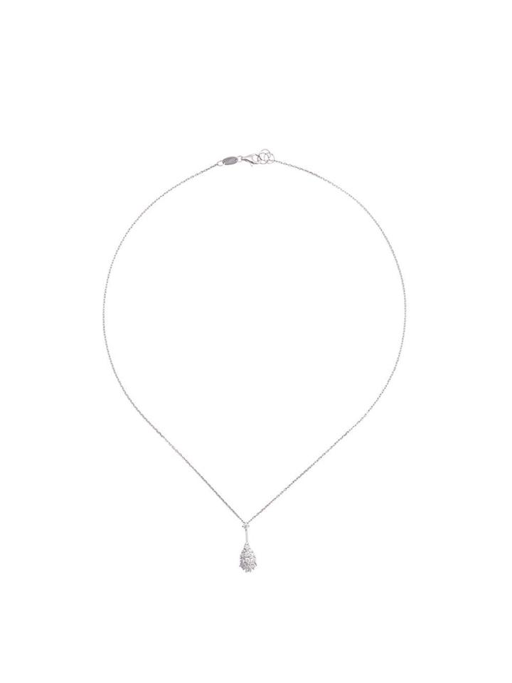Yeprem Embellished Pendant Necklace - White Gold