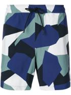 Theory Abstract Print Swim Shorts - Blue