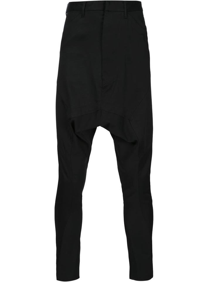 Julius Drop Crotch Trousers, Men's, Size: 1, Black, Nylon/polyurethane/viscose/wool