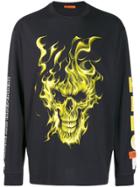 Heron Preston Fire Skull Sweatshirt - Black