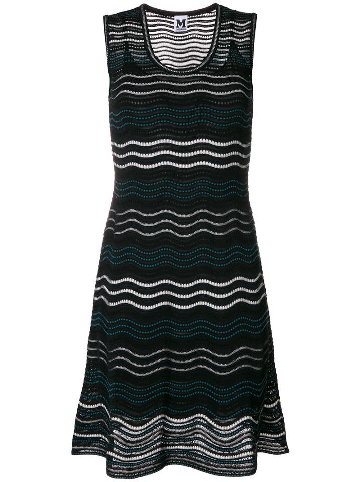 M Missoni - Wave Knit Sleeveless Dress - Women - Cotton/acrylic/polyamide/wool - 38, Black, Cotton/acrylic/polyamide/wool