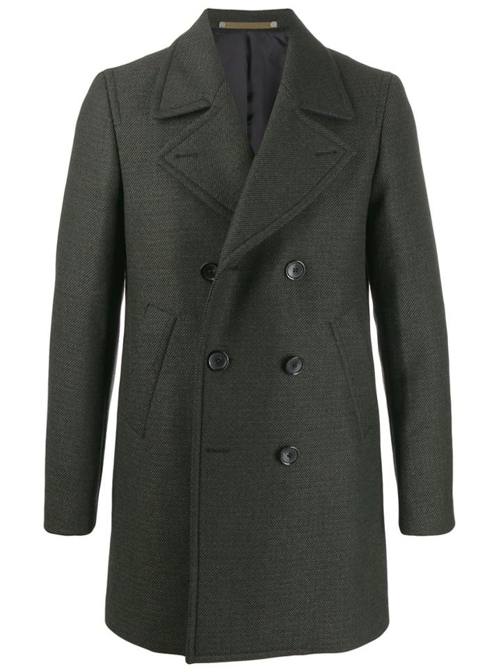 Ps Paul Smith Double-breasted Coat - Green