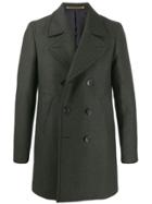 Ps Paul Smith Double-breasted Coat - Green