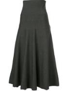 The Row Alessia Midi Skirt - Grey