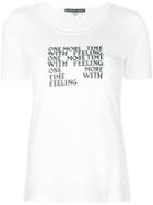 Alexa Chung Slogan Print T-shirt - White