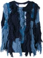 Koche - Fringed Jumper - Women - Cotton/nylon - Xs, Blue, Cotton/nylon