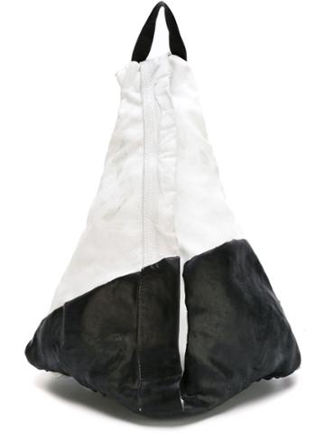Oxs Rubber Soul Block Colour Backpack, White, Leather