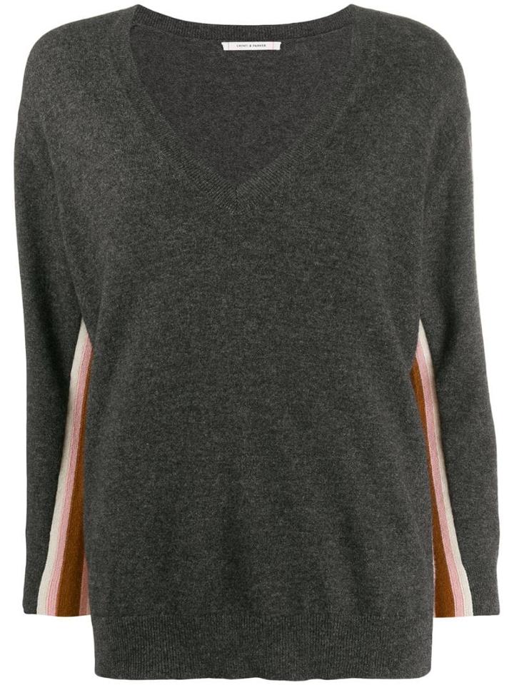 Chinti & Parker V-neck Jumper - Grey