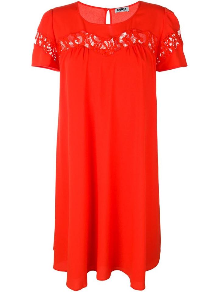 Sonia By Sonia Rykiel Open Lace Panel Shift Dress