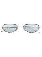 Thom Browne Eyewear Tortoise Sunglasses - Silver
