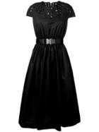 Fendi Embroidery Midi Dress - Black
