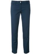 Jacob Cohen Fitted Tailored Trousers, Women's, Size: 26, Blue, Cotton/spandex/elastane