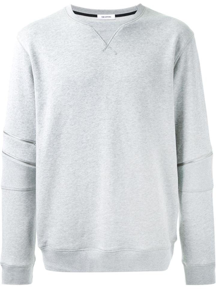 Tim Coppens Zip Detail Sweatshirt, Men's, Size: L, Grey, Cotton