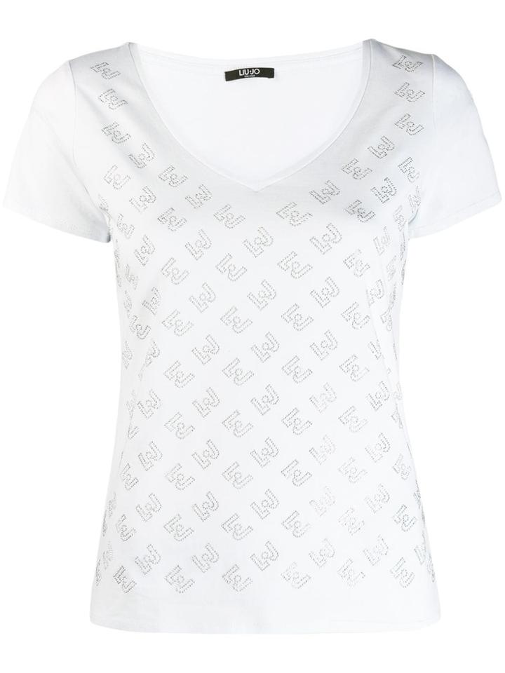 Liu Jo Studded Logo T-shirt - White