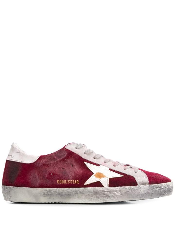 Golden Goose Appliqué Logo Sneakers - Red