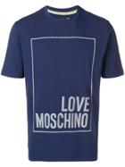 Love Moschino Square Logo T-shirt - Blue