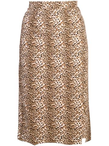 Marcia Print Skirt - Brown