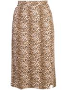 Marcia Print Skirt - Brown