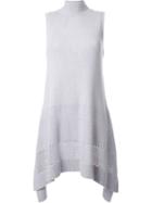 Proenza Schouler Open Knit Draped Top, Women's, Size: Xs, Grey, Silk/cotton/cashmere