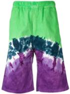 Vyner Articles Tie-dye Twill Shorts - Green