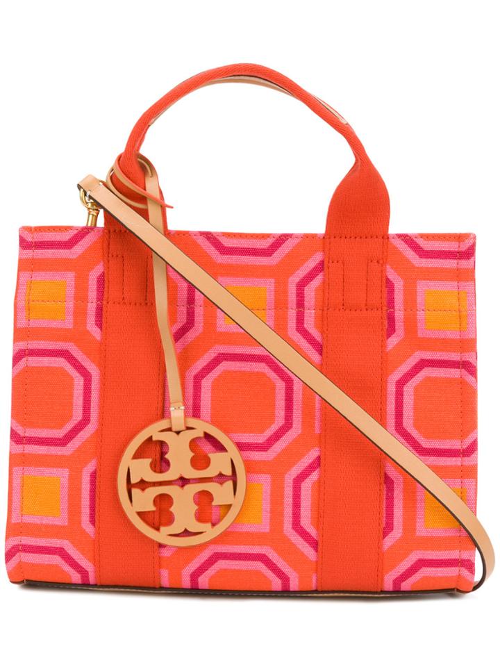 Tory Burch Printed Mini Tory Tote - Yellow & Orange