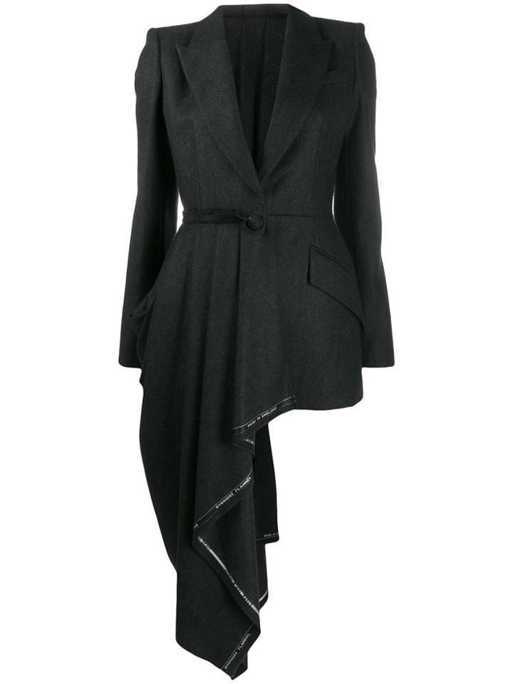Alexander Mcqueen Selvedge Drape Jacket - Black