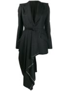 Alexander Mcqueen Selvedge Drape Jacket - Black