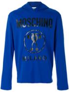 Moschino Vinyl Logo Hoodie - Blue