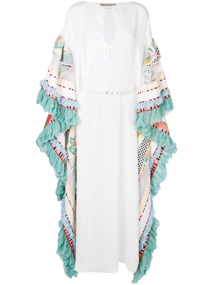 Emilio Pucci Embellished Kaftan-style Gown - White
