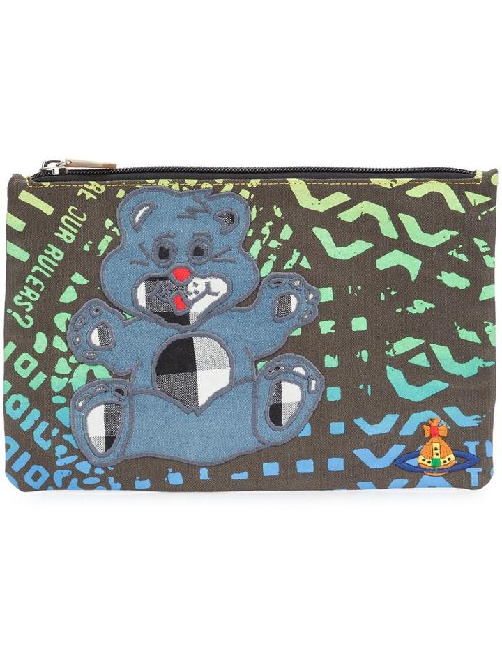 Vivienne Westwood Anglomania 'manhole Teddy' Zipped Pouch, Women's, Black