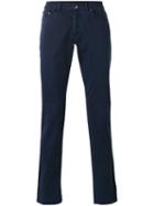 Etro Chino Trousers, Men's, Size: 32, Blue, Cotton/spandex/elastane