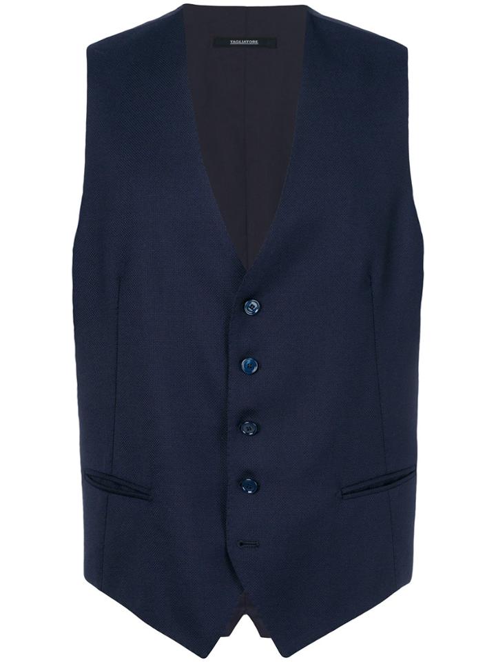 Tagliatore Single Breasted Waistcoat - Blue