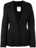 Dkny Hooded Blazer, Women's, Size: 4, Black, Wool/spandex/elastane/polyester