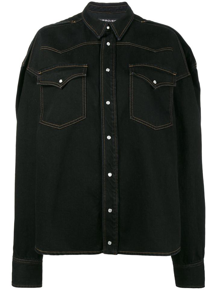 Y / Project Oversized Denim Shirt - Black