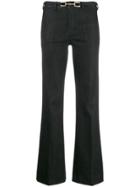 's Max Mara Belted Flared Leg Jeans - Black