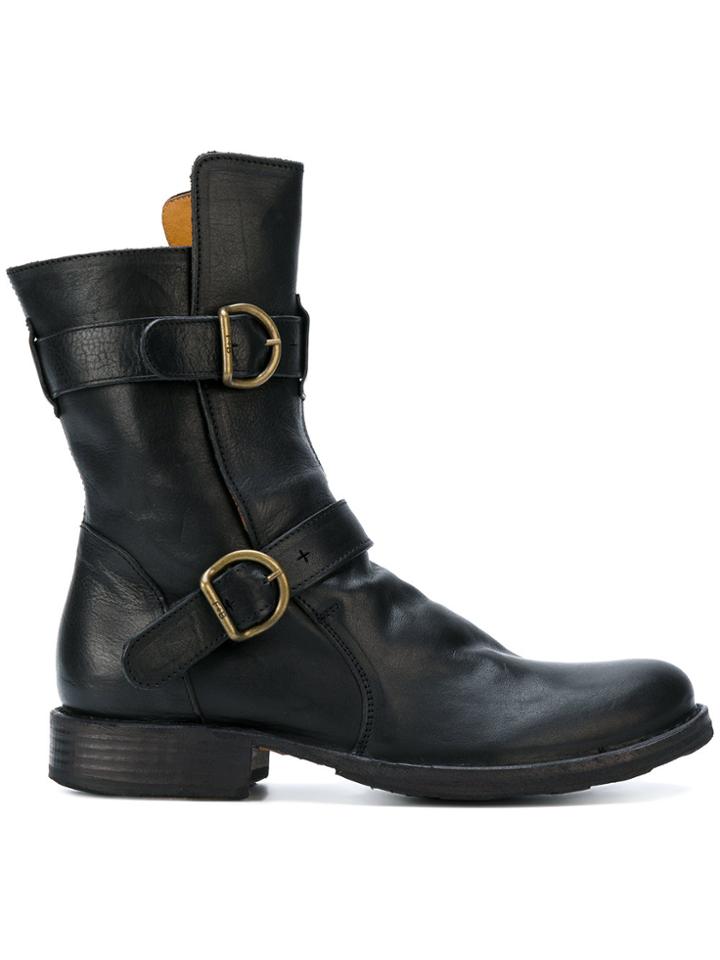 Fiorentini + Baker Heeled Buckle Boots - Black