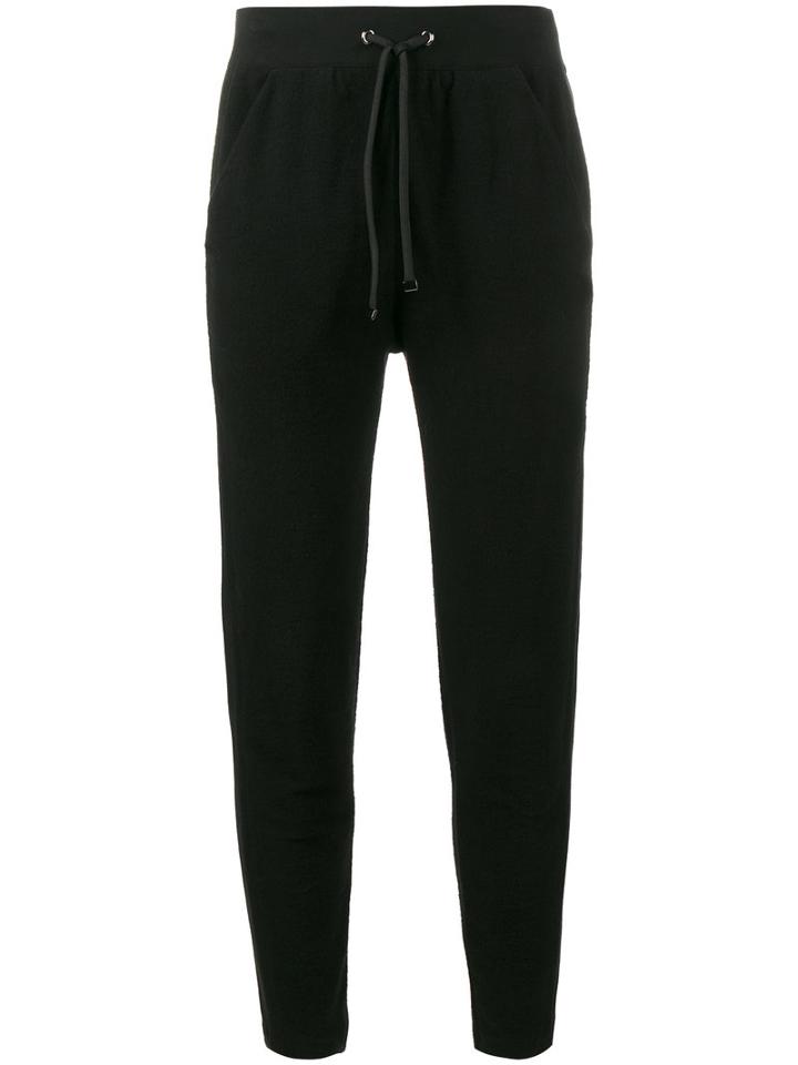 Lot78 - Drawstring Jogging Pants - Women - Cotton/spandex/elastane - S, Black, Cotton/spandex/elastane