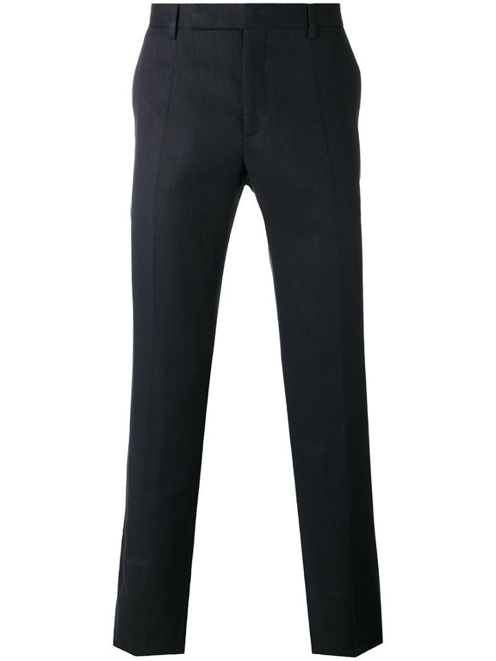 Maison Margiela Tailored Trousers, Men's, Size: 50, Blue, Linen/flax/virgin Wool/viscose/cotton