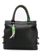 Xaa Feather Tote Bag, Women's, Black, Polyurethane