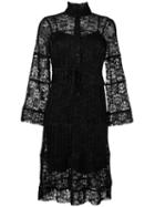 See By Chloé - Lace Embroidered Dress - Women - Viscose/polyester - 36, Black, Viscose/polyester