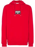 Givenchy Paris Patch Destroyed Hoodie - Red
