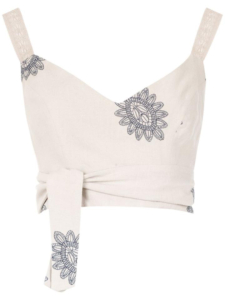 Martha Medeiros Karen Cropped Top - Neutrals
