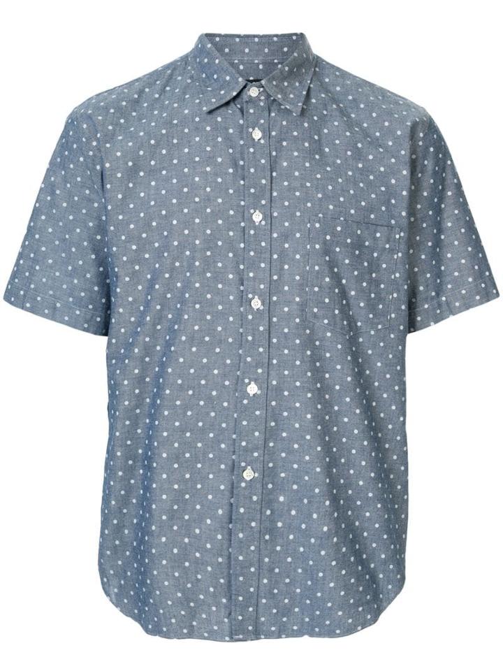 Comme Des Garçons Pre-owned Polka Dots Chambray Shirt - Blue