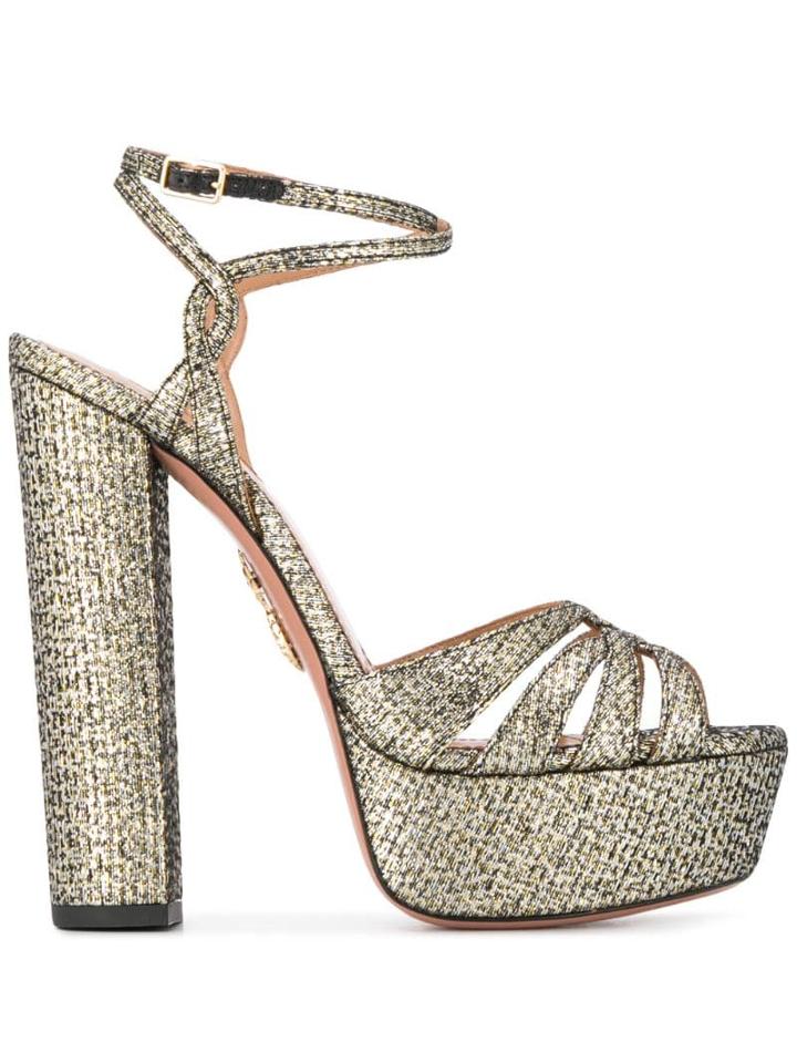 Aquazzura Veranda Sandal Plateau 140 Sandals - Gold