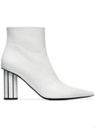 Proenza Schouler Facet Heel Ankle Boot-lux Leather - White