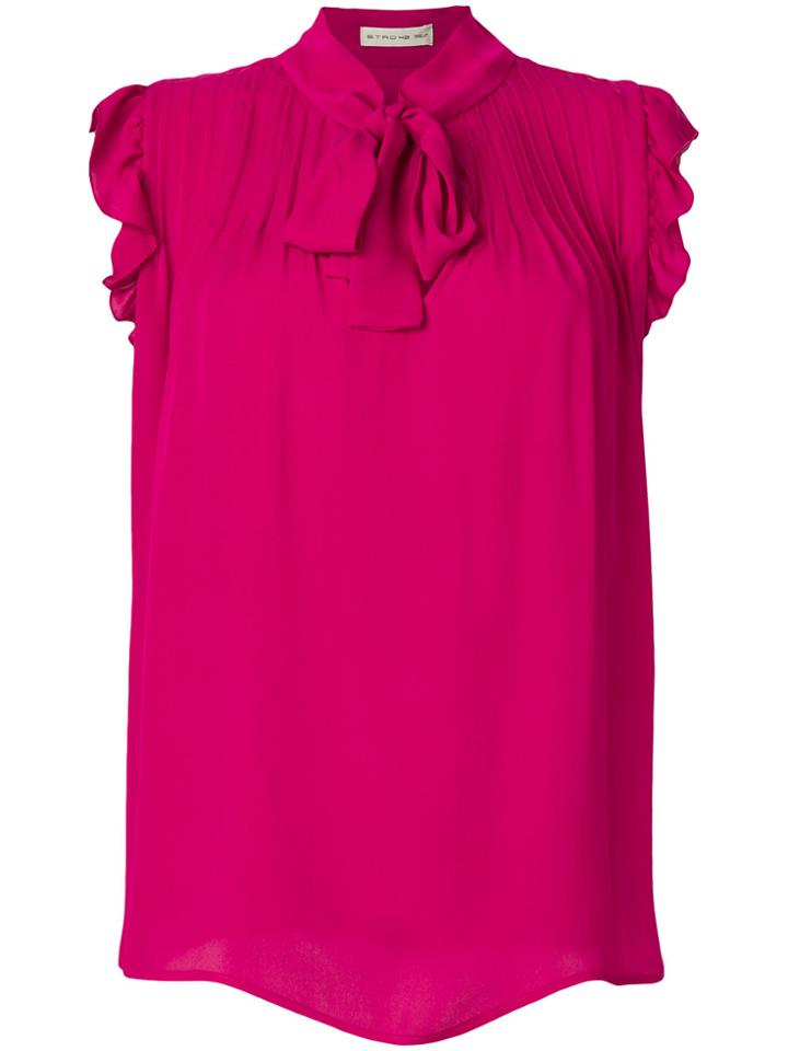 Etro Pussy-bow Blouse - Pink & Purple